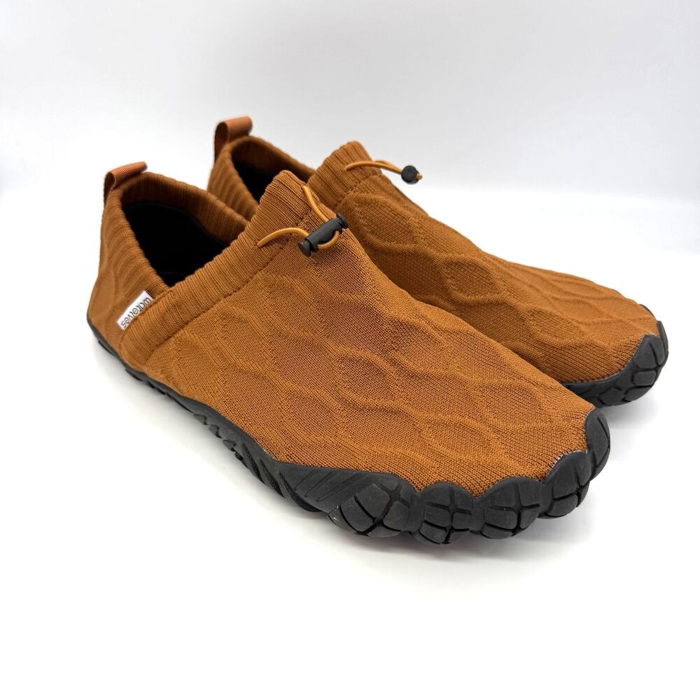 Watelves Men's Barefoot Water Shoes with Breathable Brown Knit Upper Size 11